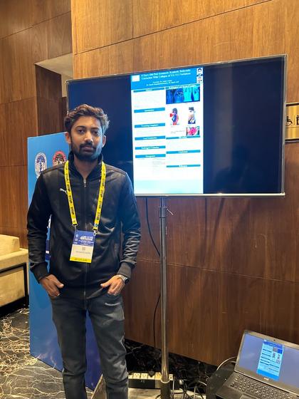 Dr. Ankur Gupta with his e-poster
